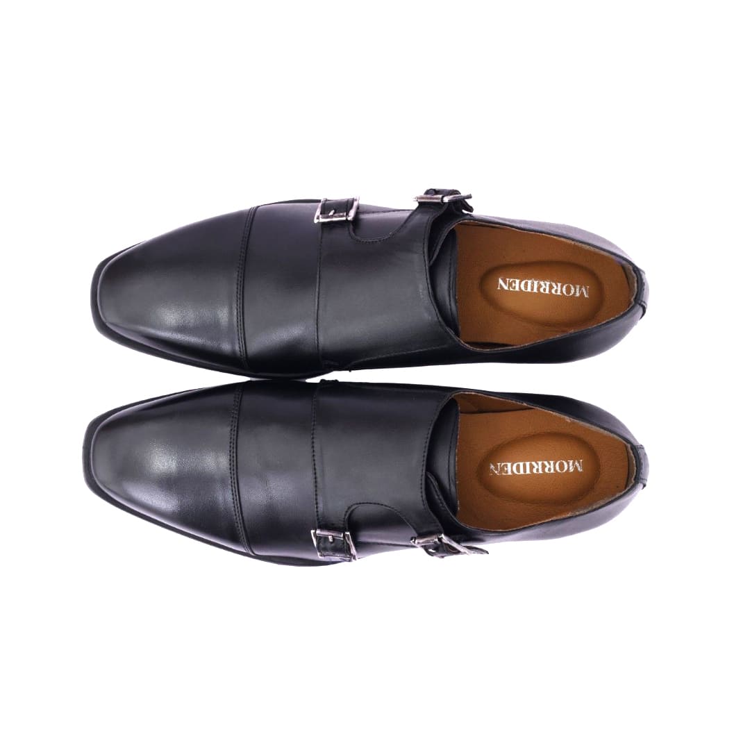 Double Monk – Men's Premium Leather Double Monk Strap Shoes | Cap Toe Formal & Wedding Wear - Image 2