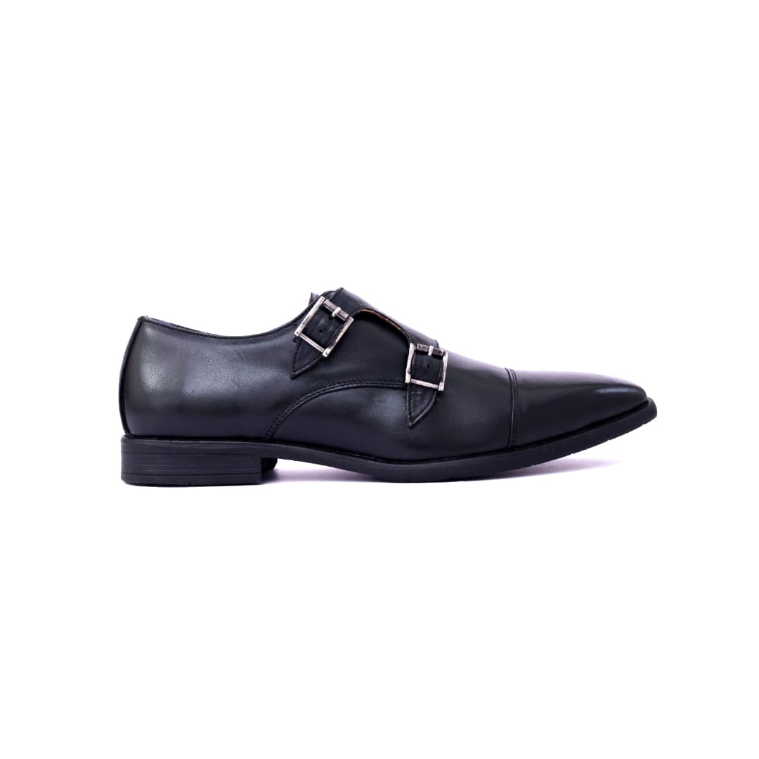 Double Monk – Men's Premium Leather Double Monk Strap Shoes | Cap Toe Formal & Wedding Wear - Image 5