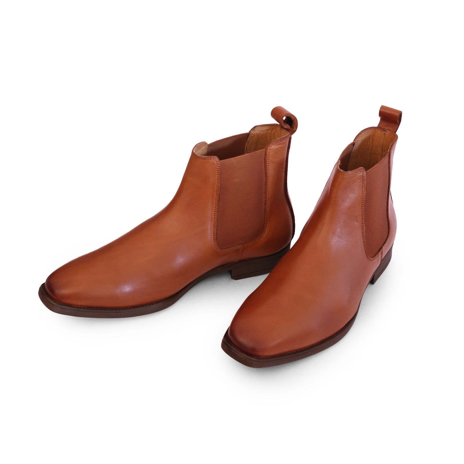 Tan Leather Chelsea Boots - Image 2