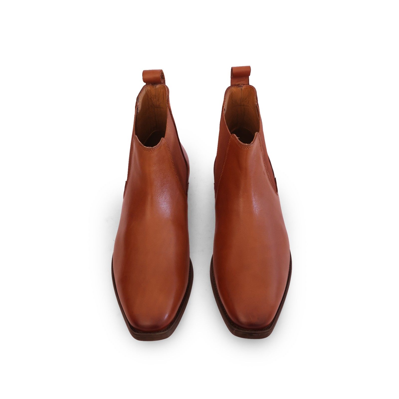 Tan Leather Chelsea Boots - Image 3