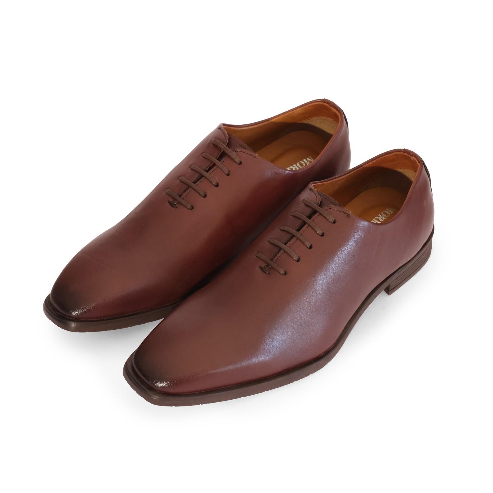 Brown Leather Wholecut Lace Ups - Image 2