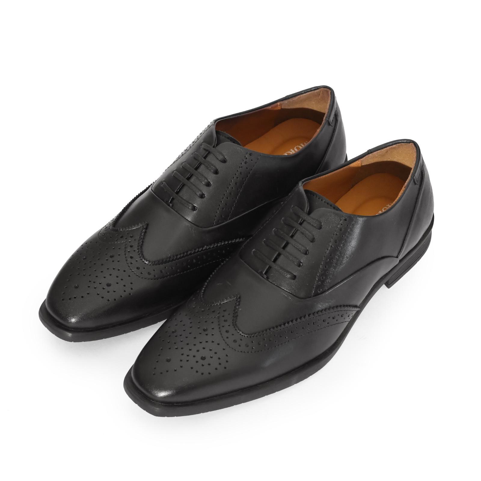 Black Wingtip Brogue Oxford Lace-Up - Image 2