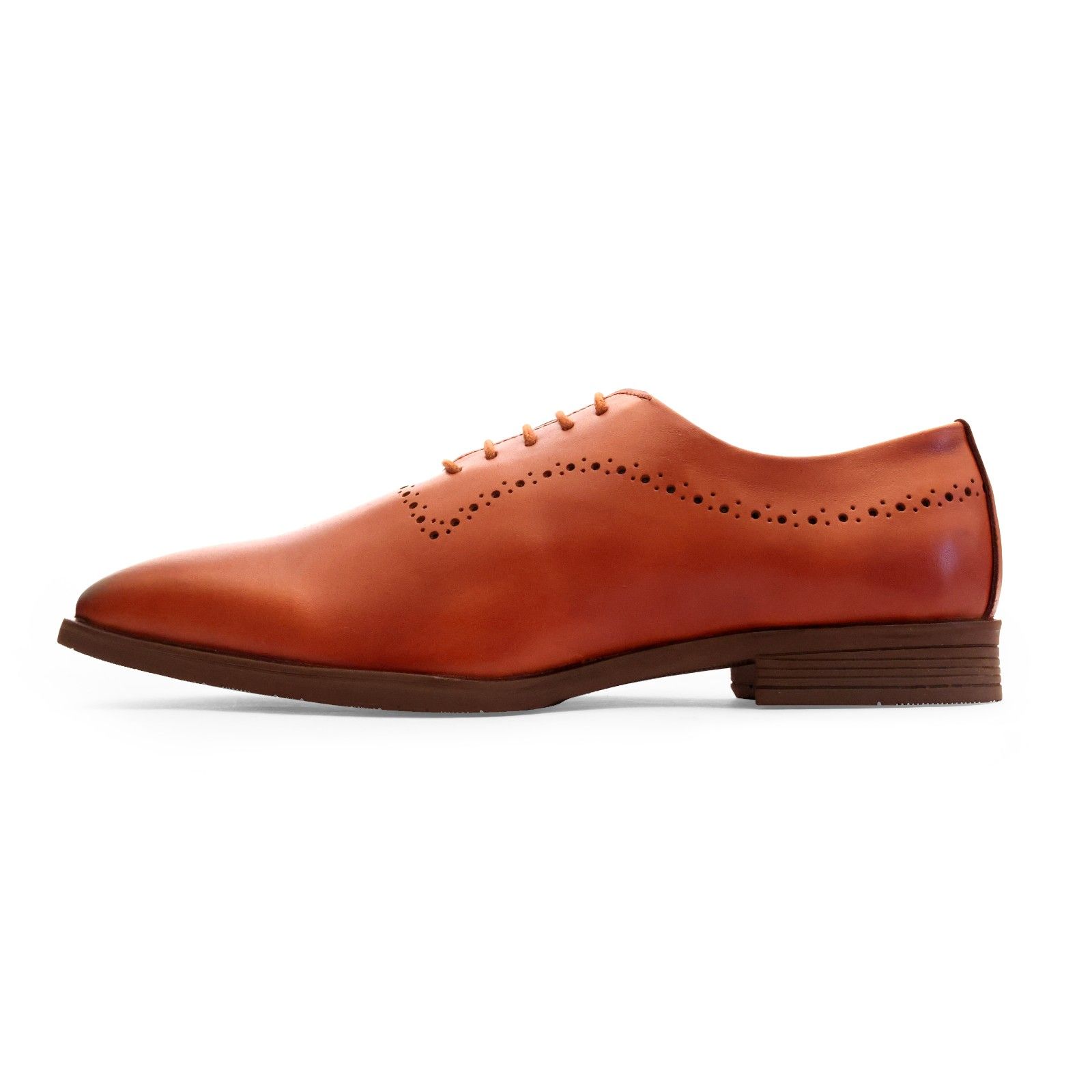 Tan Semi-Brogue Oxford Lace-Up - Image 5