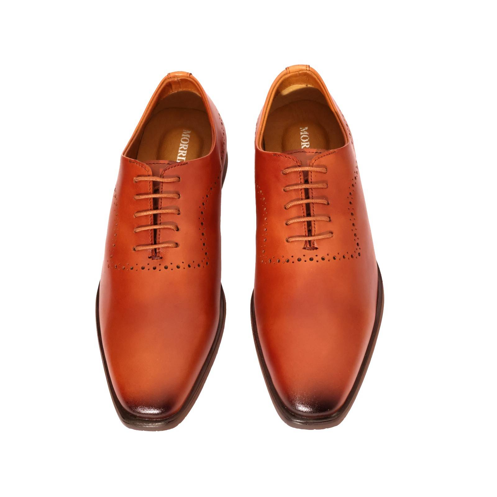 Tan Semi-Brogue Oxford Lace-Up - Image 4