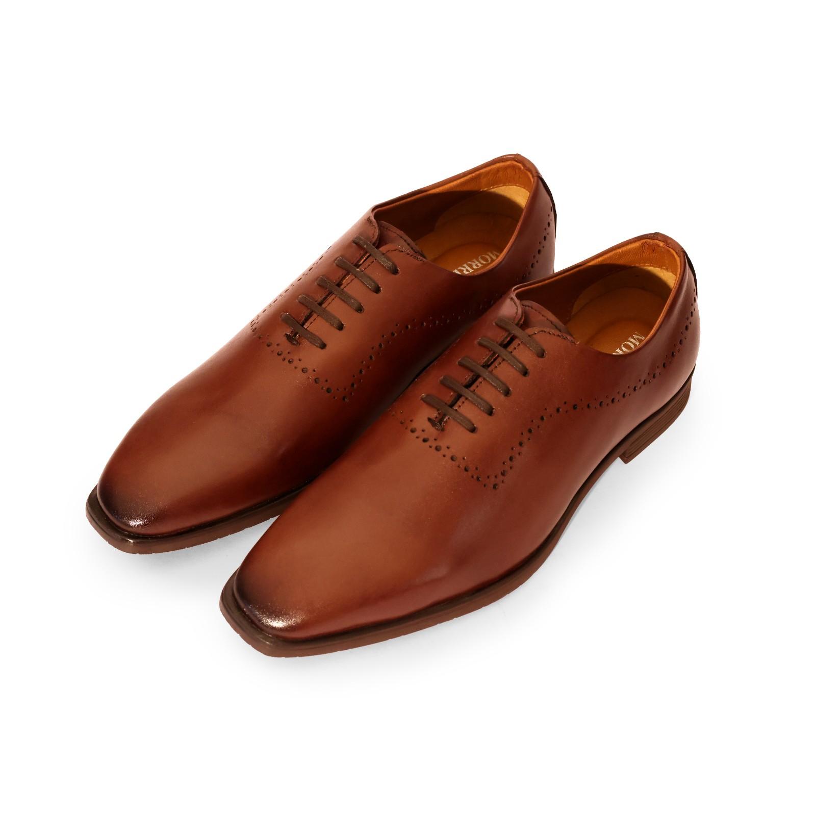 Brown Semi-Brogue Oxford Lace-Up - Image 2