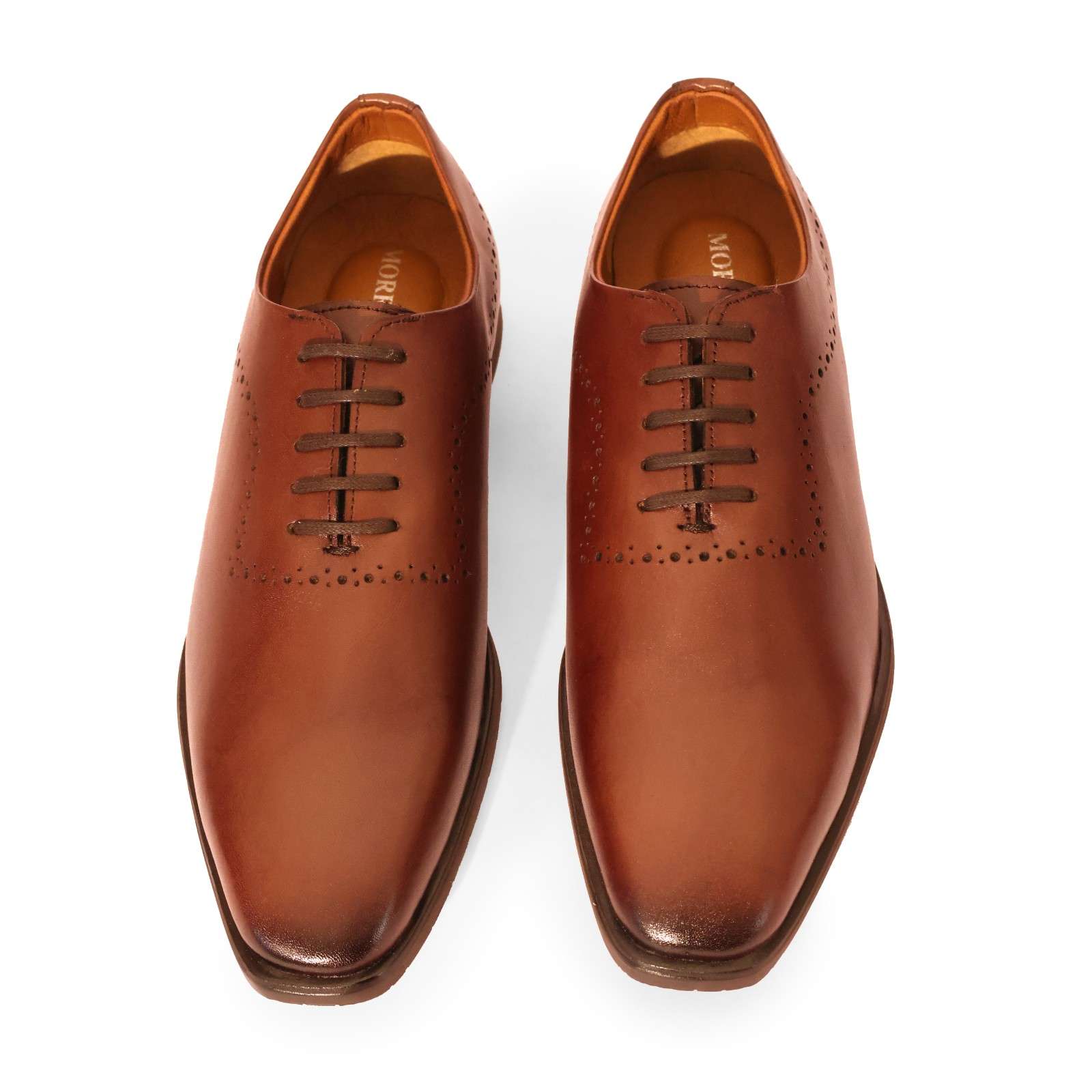 Brown Semi-Brogue Oxford Lace-Up - Image 3