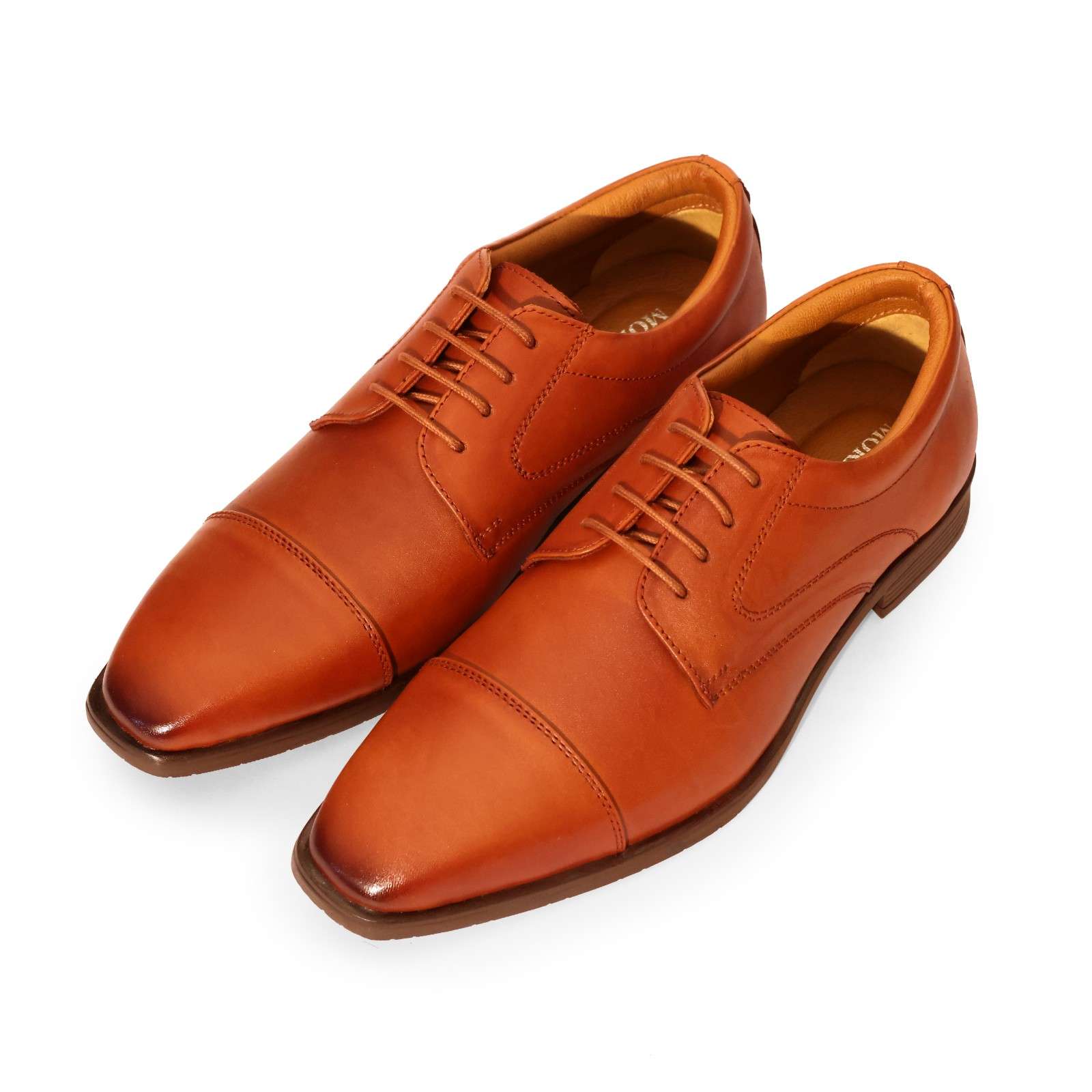 Tan Cap-Toe Derby Lace-Up - Image 2