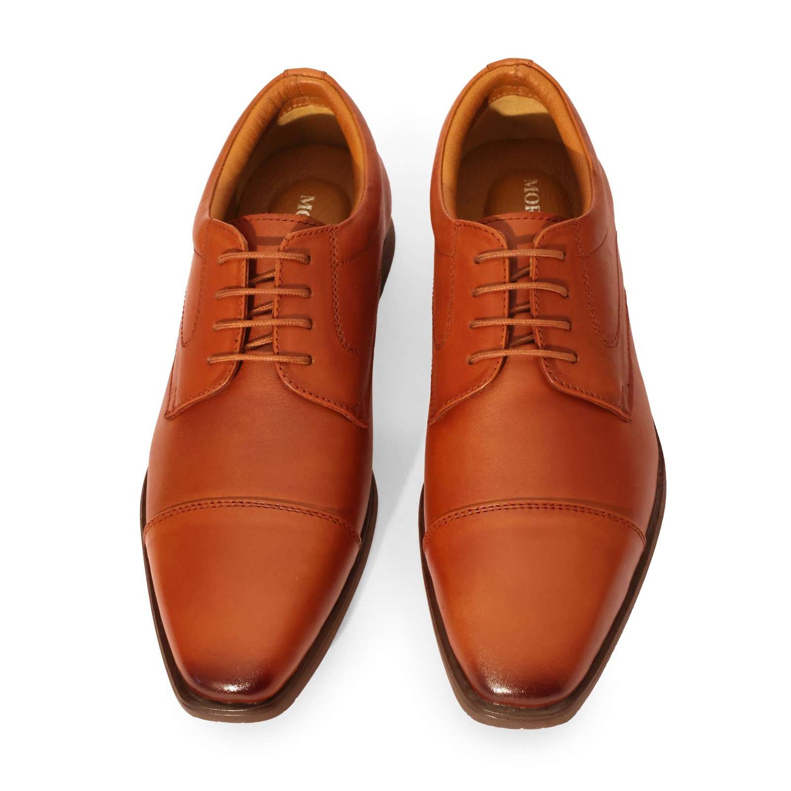 Tan Cap-Toe Derby Lace-Up - Image 3