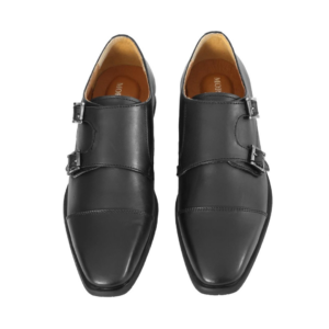 Double Monk – Men's Premium Leather Double Monk Strap Shoes | Cap Toe Formal & Wedding Wear