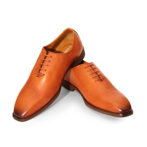Tan Leather Wholecut Lace Ups